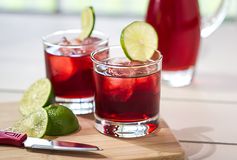 Cranberry Coconut Lime Rickey Mocktail