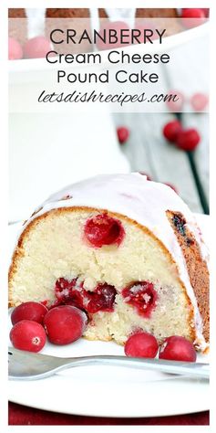 Cranberry Cream Cheese Pound Cake