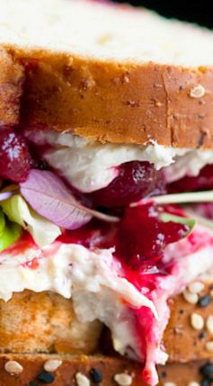 Cranberry Cream Cheese Turkey Salad Sandwiches