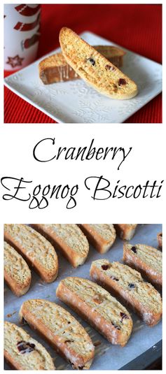 Cranberry eggnog biscotti