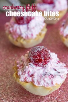 Cranberry Fluff Cheesecake Bites