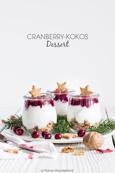 Cranberry-Kokos-Dessert