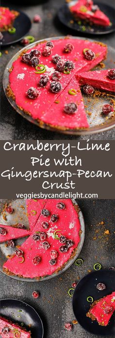 Cranberry-Lime Pie with Gingersnap-Pecan Crust