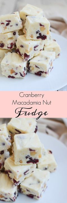 Cranberry Macadamia Nut Fudge