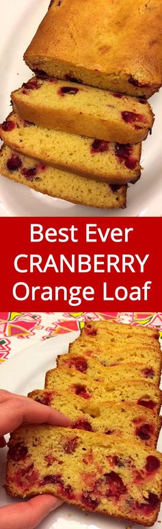 Cranberry Orange Bread Loaf Cake