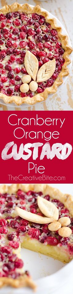 Cranberry Orange Custard Pie