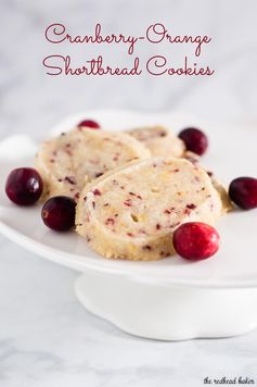 Cranberry-Orange Shortbread Cookies #IntnlCookies