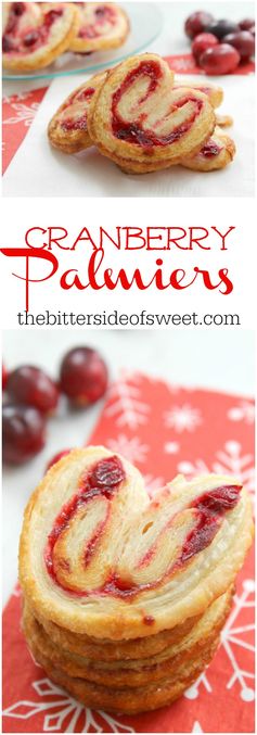 Cranberry Palmiers #CranberryWeek