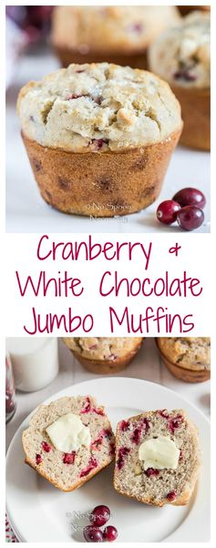 Cranberry White Chocolate Jumbo Muffins