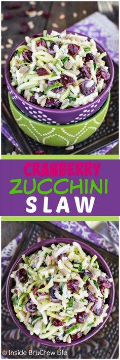 Cranberry Zucchini Slaw