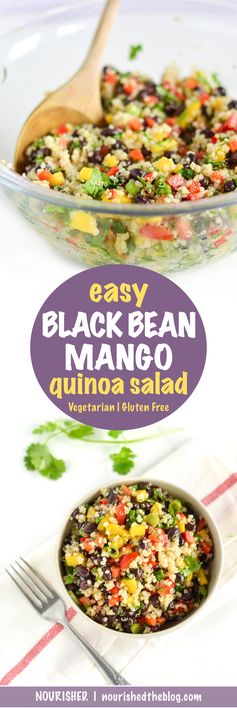 Crazy Easy Black Bean and Mango Quinoa Salad