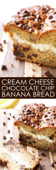 Cream Cheese Chocolate Chip Banana Bread