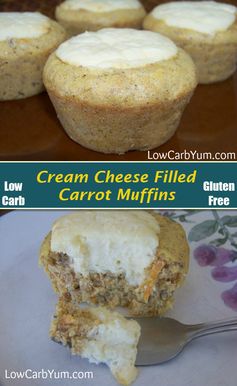 Cream Cheese Filled Carrot Muffins