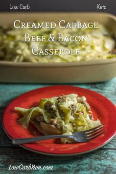 Creamed Cabbage Beef and Bacon Casserole