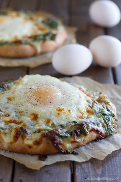 Creamed Spinach and Egg Pizza