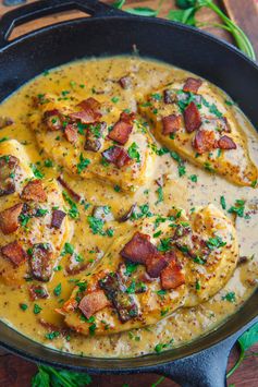 Creamy Bacon Honey Dijon Skillet Chicken