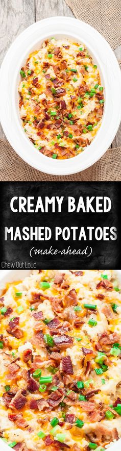 Creamy Baked Mashed Potatoes (make-ahead