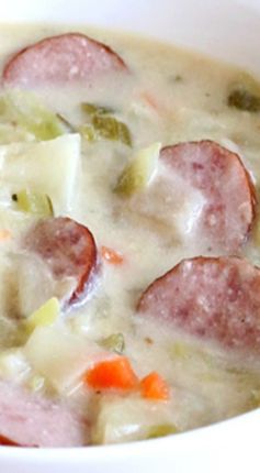 Creamy Cabbage & Kielbasa Soup