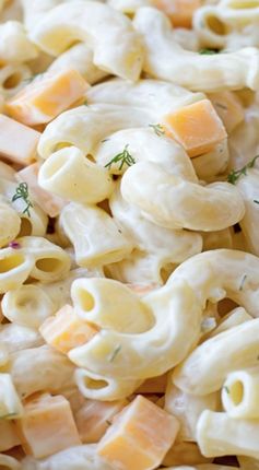 Creamy Cheddar and Dill Macaroni Salad