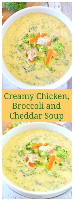 Creamy Chicken, Broccoli and Cheddar Soup / Sticky Honey BBQ Chicken Strips
