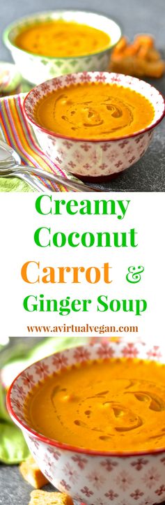 Creamy Coconut Carrot & Ginger Soup