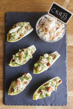 Creamy Crab-n-Bacon Endive Boats