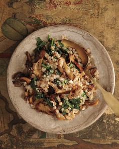 Creamy Farro Pilaf with Wild Mushrooms