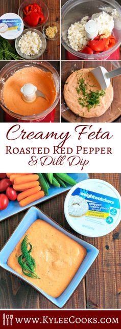 Creamy Feta, Roasted Red Pepper & Dill Dip