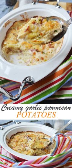 Creamy garlic parmesan potatoes (dauphinoise potatoes