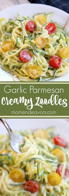 Creamy Garlic Parmesan Zoodles