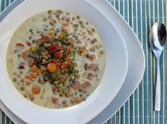 Creamy Ham and Lentil Soup