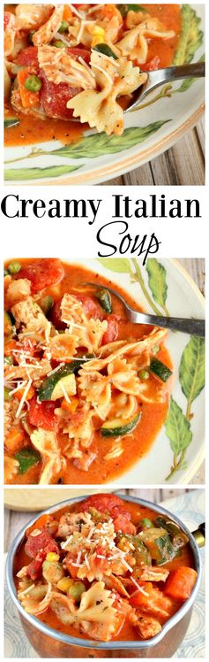 Creamy Italian Chicken Vegetable Soup