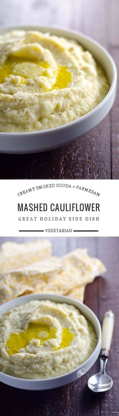 Creamy Mashed Cauliflower Recipe with Smoked Gouda