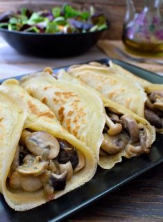 Creamy Mushroom Crêpes