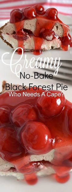 Creamy No-Bake Black Forest Pie