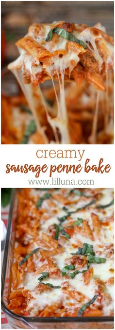 Creamy Sausage Penne Bake