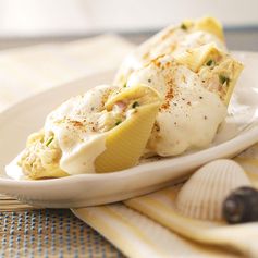 Creamy Seafood-Stuffed Shells