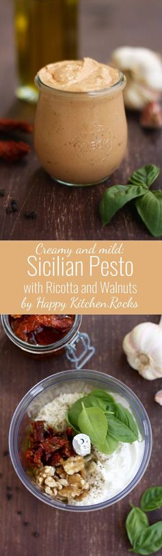 Creamy Sicilian Pesto with Ricotta and Walnuts