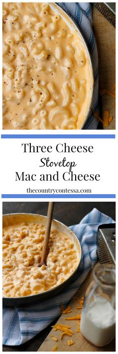 Creamy Three Cheese Stovetop Macaroni and Cheese