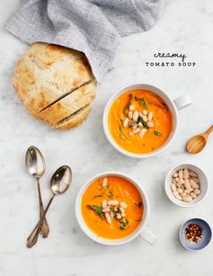 Creamy White Bean & Tomato Soup