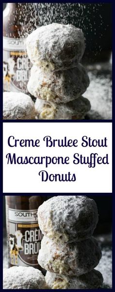 Creme Brulee Stout Mascarpone Stuffed Donuts