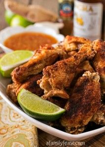 Crispy Asian Chicken Wings with Ginger-Lime Dipping Sauce