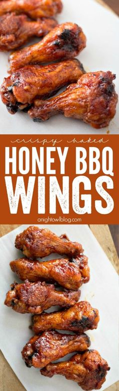 Crispy Baked Honey BBQ Wings