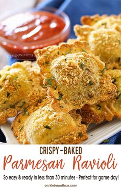 Crispy Baked Parmesan Ravioli