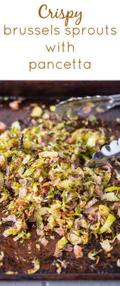 Crispy brussels sprouts with pancetta