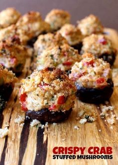 Crispy Crab Stuffed Mushrooms