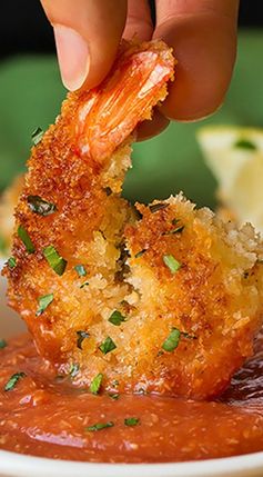 Crispy Panko Shrimp with Cocktail Sauce