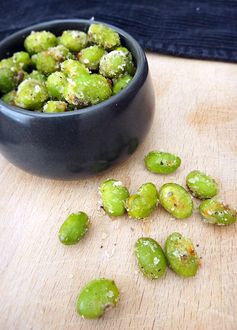 Crispy Parmesan Edamame (Soy Beans