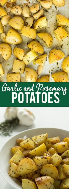 Crispy Roasted Garlic and Rosemary Potatoes