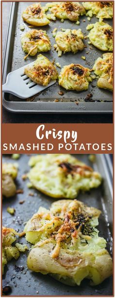 Crispy smashed potatoes with garlic, thyme, and lemon